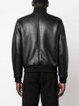 Бомбер из искусственной кожи с логотипом Dsquared2, черный - фото 4