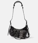 Кожаная сумка через плечо Le Cagole XS Balenciaga, черный - фото