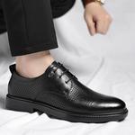 Мужские туфли Mulinsen черные с ажурными вставками - фото 5