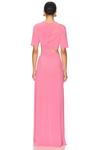 Собранное платье макси с разрезом Sid Neigum, Pink - фото 4