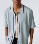 Родди боулинг рубашка с вафельной вязкой Orlebar Brown, Light Sky Pool/Night Iris - фото 5