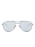 Prada Eyewear солнцезащитные очки с двойным мостом, серебряный - фото
