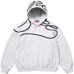 Худи с принтом на плече Supreme, серый/серый - фото 4