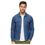 Куртка Superdry Merchant Indigo overshirt, синий - фото