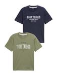 Футболка TOM TAILOR, marine blue/Khaki - фото