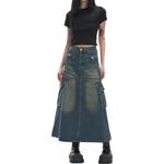 Джинсовая длинная юбка Women's NEVER RULE, vintage - фото