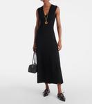 Вязаное макси-платье Tallone Max Mara, черный - фото 2