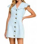 Мадлен мини-платье в светлом дениме TCEC, Light Denim - фото
