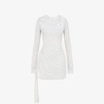 Мини-Платье Devore с вырезом из эластичной ткани Mistress Rocks, белый - фото