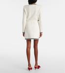 Мини-юбка из жаккарда с бантом Self-Portrait, кремовый - фото 3