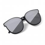 Круглые солнцезащитные очки Unisex Upthree, черная оправа, зеркальные линзы - фото 8