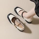 Туфли Мэри Джейн женские Josiny, бежевый/черный - фото 7