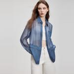 ELLE Рубашка Women's Blue Lapel - фото 4