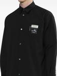 Undercover рубашка с нашивкой-логотипом, черный - фото 5