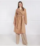 Корейское шерстяное пальто Boss, бежевый - фото 3