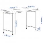 Стол письменный Ikea Lagkapten/Spand 120х60, белый/черный - фото 2