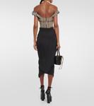 Креповый топ-бюстье в клетку Vivienne Westwood, мультиколор - фото 3