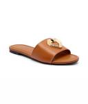 Кожаные тапочки Love Moschino, коричневый - фото