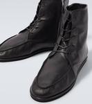 Кожаные дерби-ботинки Auralee, Black - фото 3