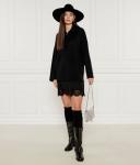 Платье женское Pinko из шерсти и кашемира с кружевом, черный - фото 2