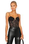 Боди CAMI NYC Anne Corded Lace, черный - фото