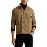 Велюровая рубашка Polo Ralph Lauren, хаки - фото 5