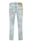 Брюки light wash с эффектом потертости DSQUARED2, синий - фото 2