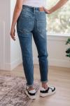 Джинсы High Waist Non Distressed Drawstring Denim Joggers In Medium-Wash Judy Blue, Medium-Wash - фото 2