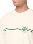 Lacoste мужской свитшот с круглым вырезом и принтом, Off-White - фото 3