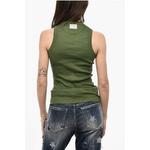 Топ с V-образным вырезом в рубчик Dsquared2, Green - фото 2