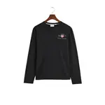 Лонгслив Gant Reg Medium Archive Shield, черный - фото