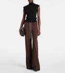 Прямые брюки Dietrich Drawstring crêpe cady Rick Owens, Mahogany - фото 2