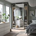 Каркас гардероба IKEA, 100x35x236 см, цвет white stained oak effect - фото 2