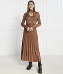 Платье Twin-Set с поясом, коричневый - фото 3