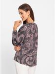Блузка с принтом в антрацитово-лиловом цвете Heine - фото 4