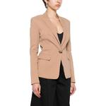 PINKO Однобортный приталенный блейзер, Light Brown - фото 6