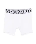 Белые эластичные боксерские шорты Dsquared2, белый - фото