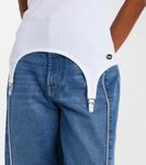 Майка из хлопкового джерси в рубчик Jean Paul Gaultier, белый - фото 5