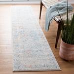 Ковер SAFAVIEH, 61 x 397 см, Tulum Collection Ivory / Terracotta TUL264C Moroccan Boho Distressed Non-Shedding для гостиной и спальни - фото