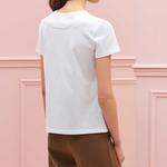 Футболка женская Hermes с короткими рукавами и карманом, белый - фото 3