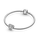 Шарм Sparkling Leveled Hearts Pandora, стерлинговое серебро - фото 5