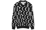 Свитер мужской Kenzo Letter Logo, черный / белый - фото