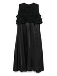 Noir Kei Ninomiya платье миди с оборками, черный - фото 2