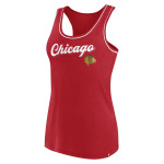 Женская красная майка Fanatics с фирменным логотипом Chicago Blackhawks и логотипом Racerback с овальным вырезом Fanatics - фото 2