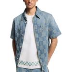 Рубашка Lv Damier 3D Light Denim с коротким рукавом LOUIS VUITTON, синий - фото 3