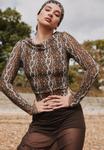 Топ House of Sunny LEOPARD MULTI LAYERED LONG SLEEVE, Multi/Multi-Coloured - фото