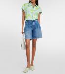 Джинсовые шорты с высокой посадкой Ag Jeans, синий - фото 2