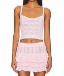 Фане Топ в балетно-розовом цвете LoveShackFancy - фото