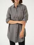 Хлопковая рубашка Naya KAFFE, Mid Grey - фото 4