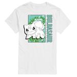 Футболка с рисунком Big & Tall Pokémon Tie Dye Bulbasaur Pokemon, белый - фото